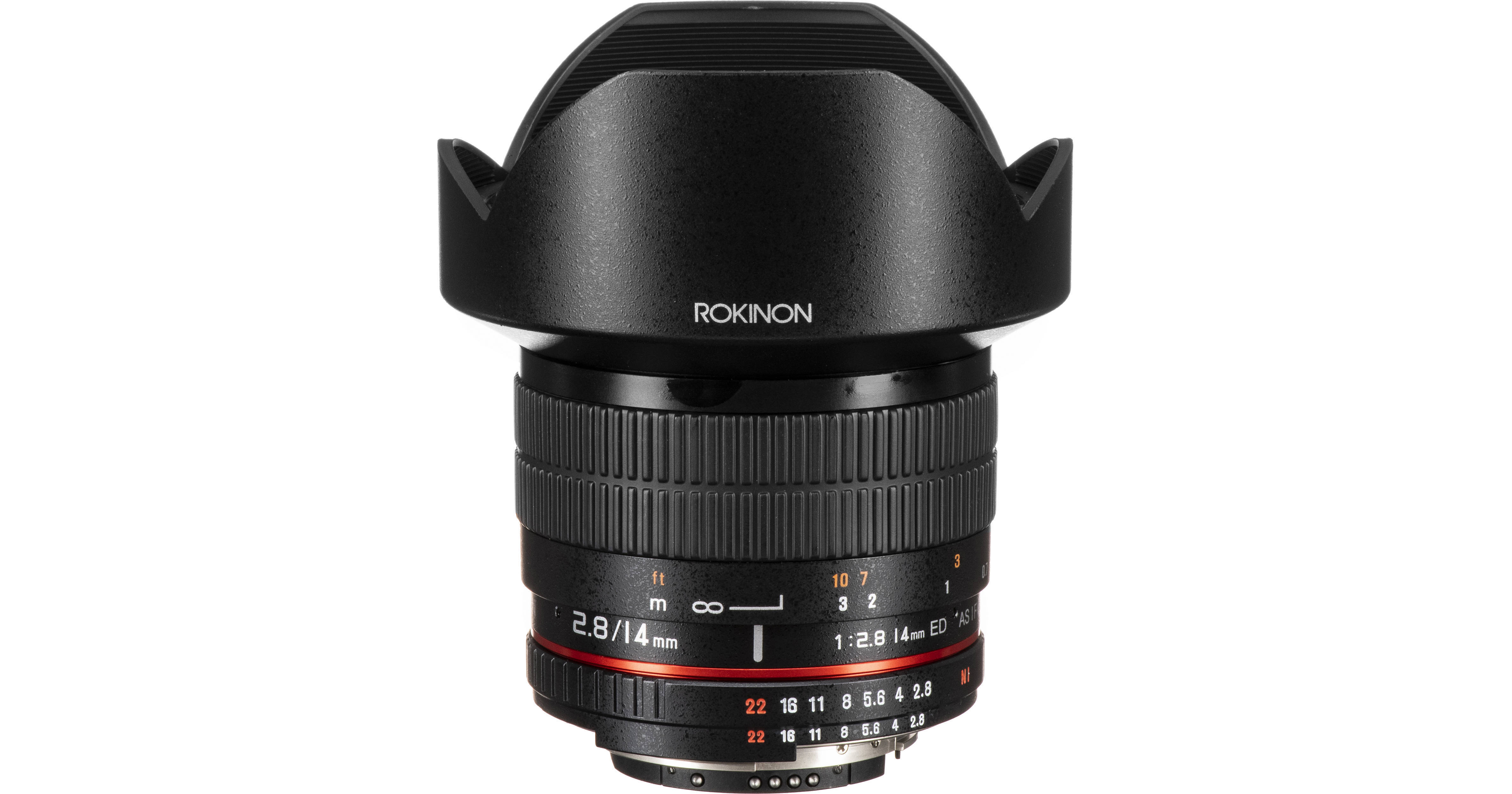 Rokinon 14mm f/2.8 IF ED UMC Lens For Nikon with AE Chip