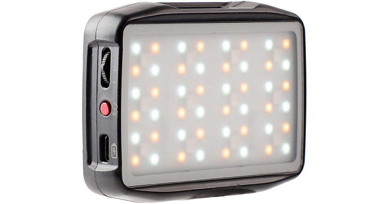 Falcon Eyes PockeLite F7 mini RGB & Variable Color LED Light with Diffuser & Grid