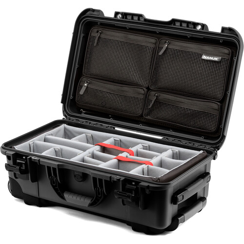 Nanuk 935 Wheeled Hard Case with Padded Dividers and Mesh Lid Organizer (Black, 28.5L)